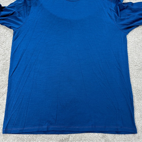 Karbon Men’s Merino Wool Longsleeve Shirt Crew Neck Base Layer Outdoor Blue XL - Picture 4 of 13